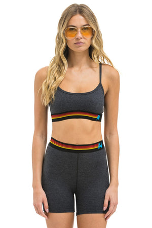 LOGO ADJUSTABLE BRALETTE - CHARCOAL