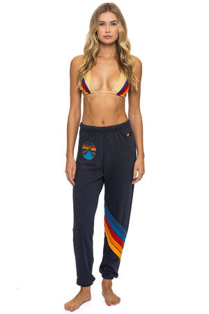 ALL SEASONS CIRCLE CHEVRON SWEATPANTS - CHARCOAL