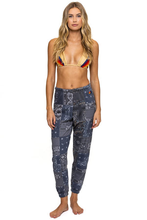 BANDANA QUILTED SWEATPANTS - CHARCOAL