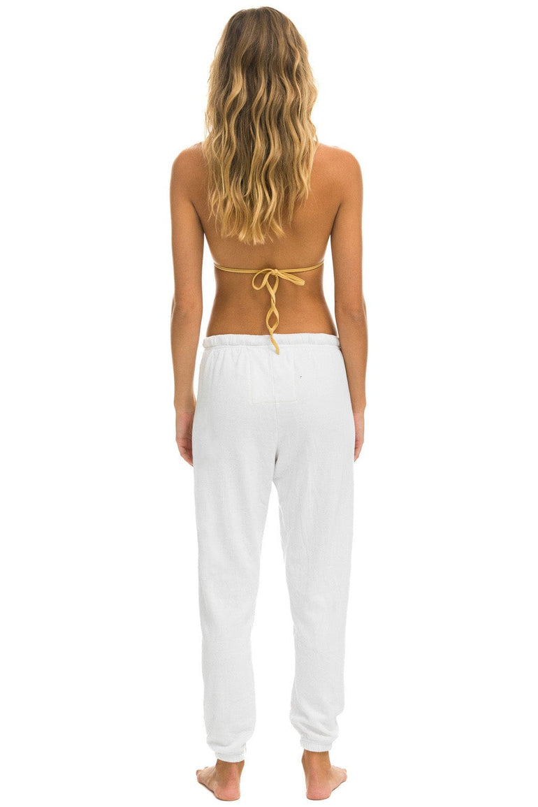 BOLT HEART SWEATPANTS - WHITE