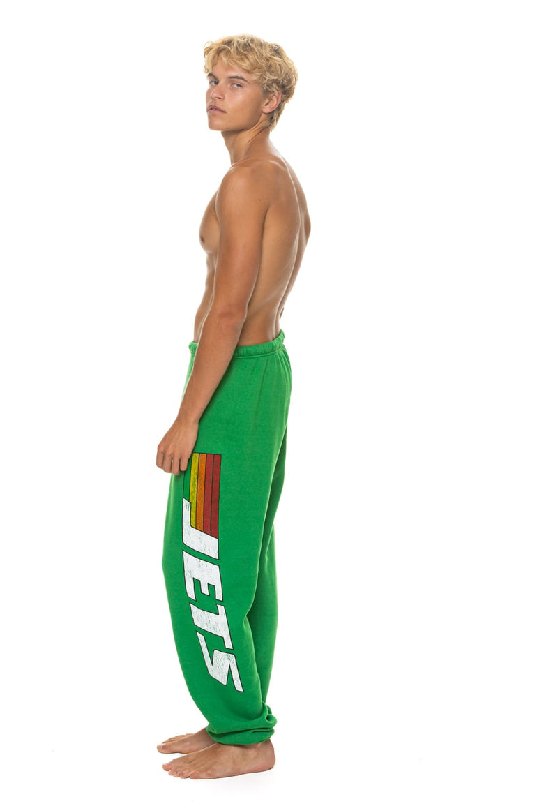 NEW YORK JETS HELMET SWEATPANTS - KELLY GREEN