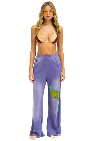 PARROT WIDE LEG POCKET SWEATPANTS - FADED GRAPE