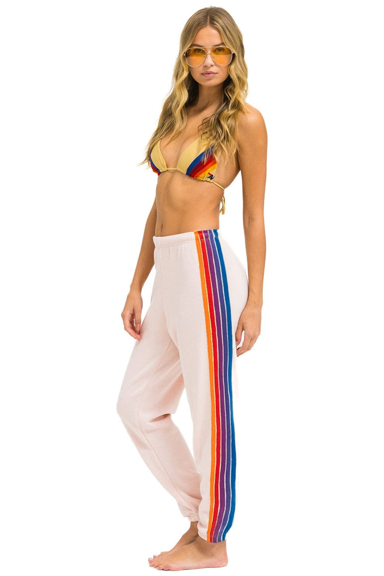 5 STRIPE SWEATPANTS - LIGHT PINK // PURPLE // ORANGE