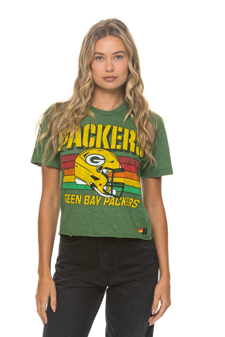 GREEN BAY PACKERS HELMET BOYFRIEND TEE - PALM