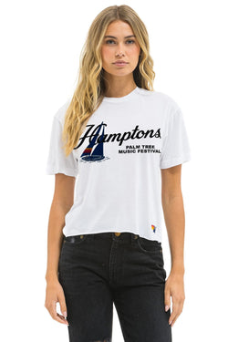 PALM TREE FEST HAMPTONS 2026 BOYFRIEND TEE - WHITE
