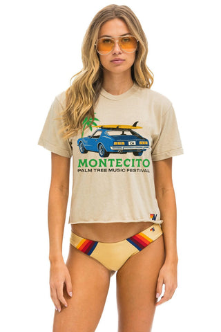 Palm Tree Festival Montecito 2026 Boyfriend Tee Sand - front