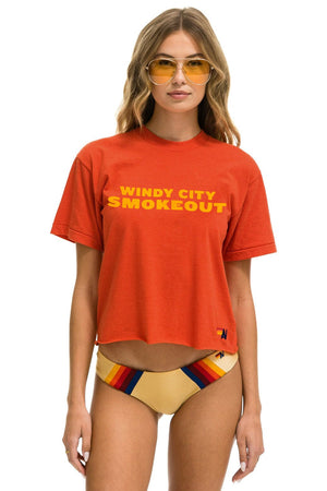 WINDY CITY SMOKEOUT 2025 BOYFRIEND TEE SHIRT - ORANGE