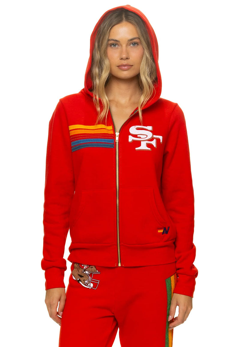 SAN FRANCISCO 49ERS ZIP HOODIE - RED
