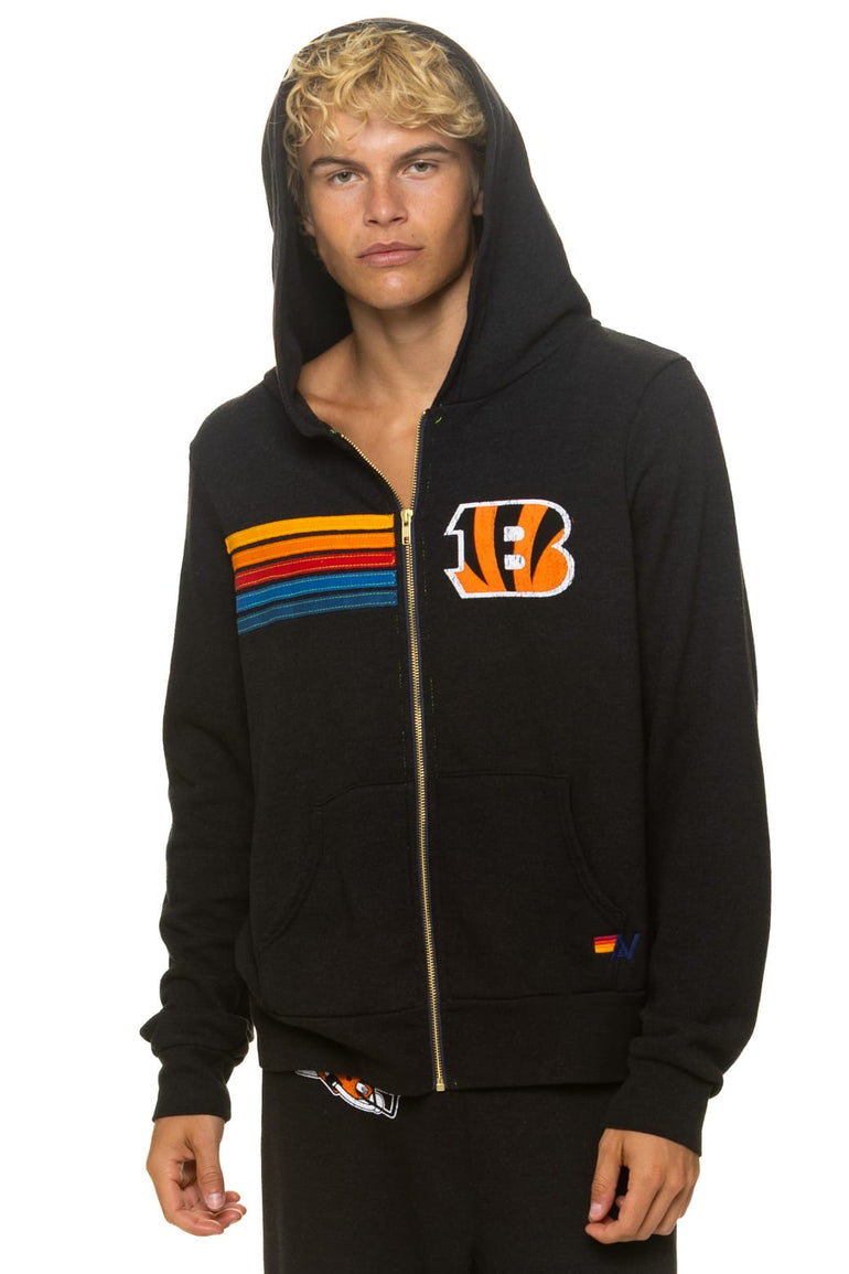 CINCINNATI BENGALS ZIP HOODIE - BLACK