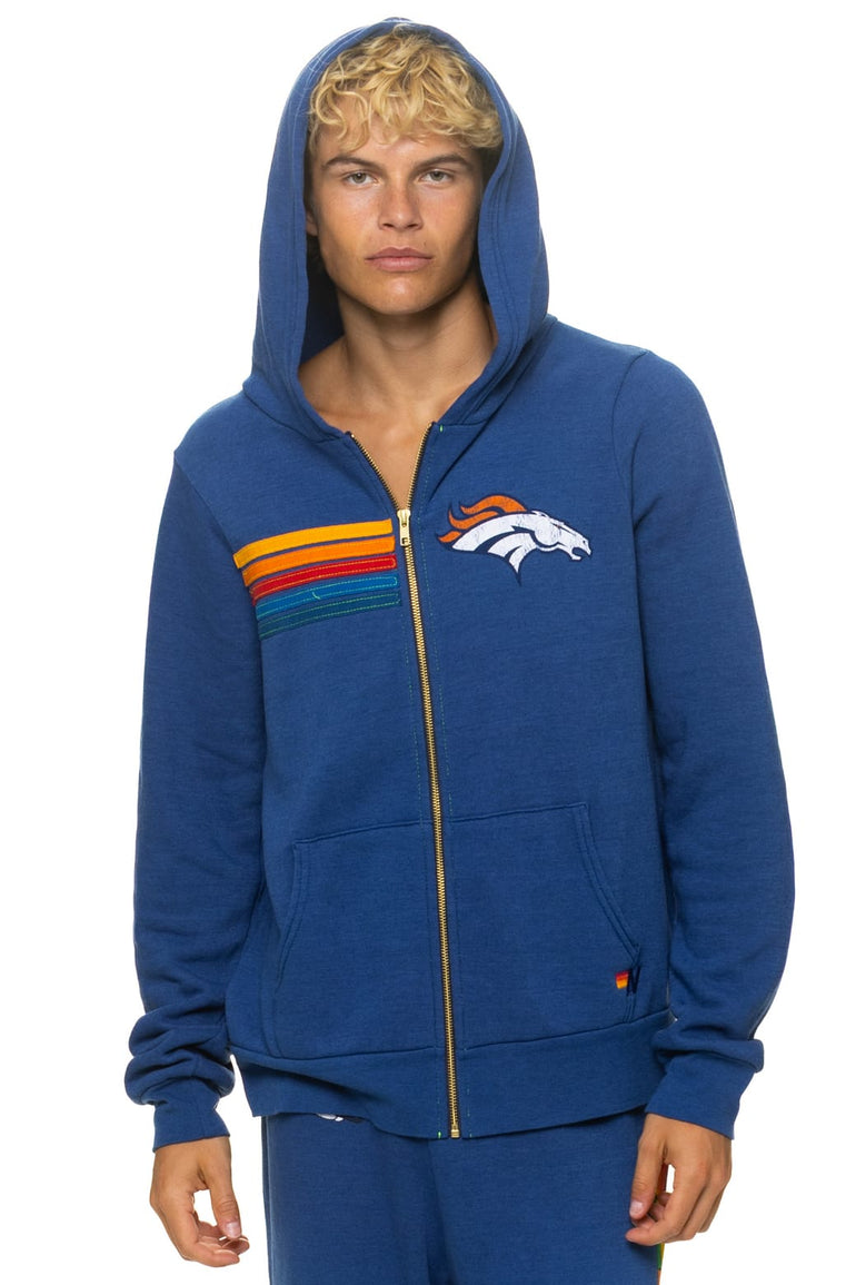 DENVER BRONCOS ZIP HOODIE - ROYAL