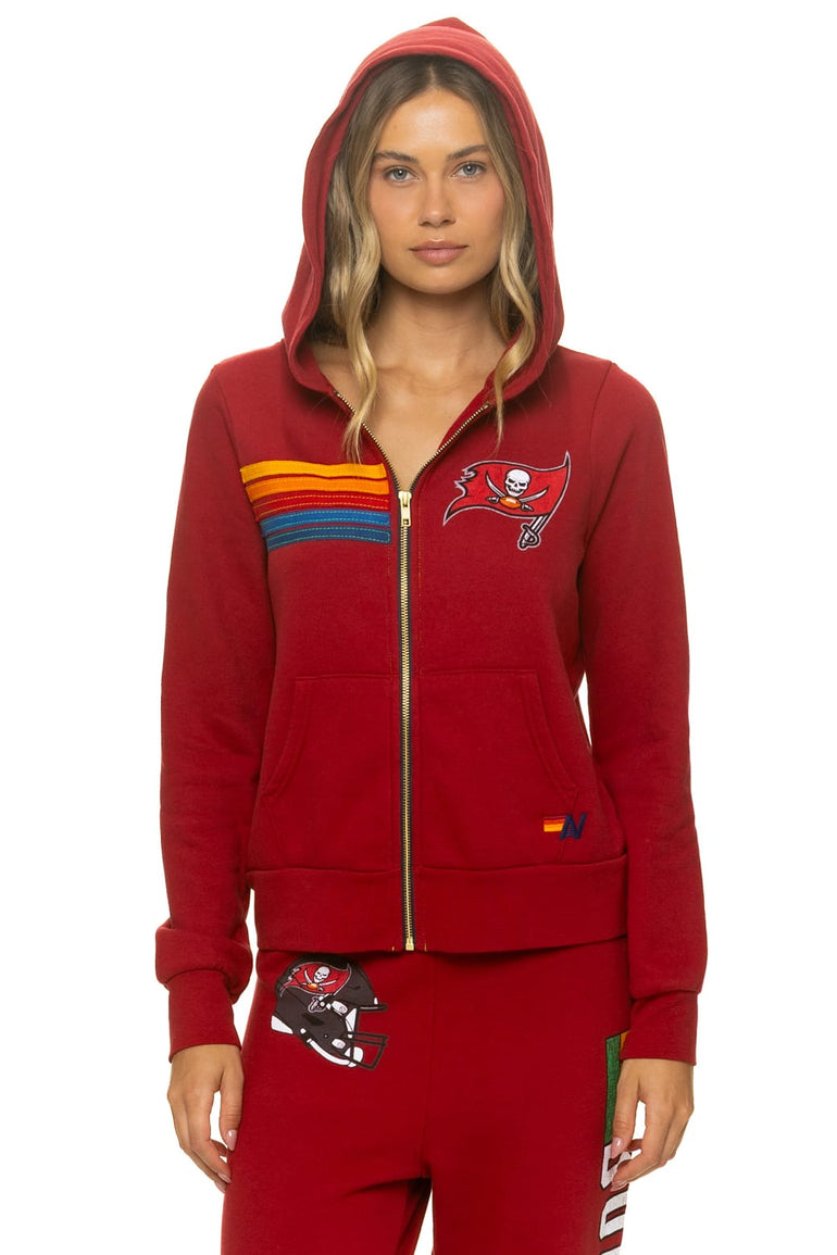 TAMPA BAY BUCCANEERS ZIP HOODIE - CRIMSON