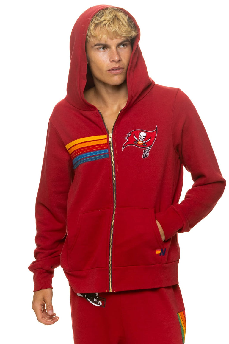 TAMPA BAY BUCCANEERS ZIP HOODIE - CRIMSON
