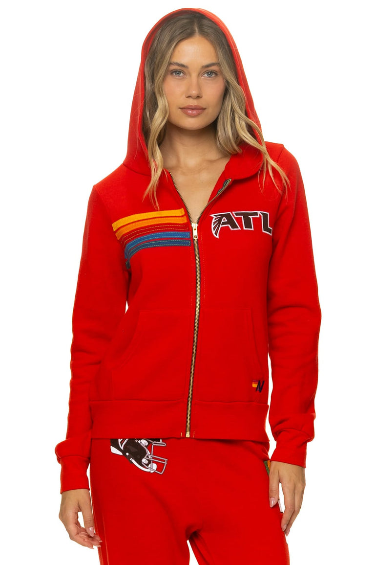 ATLANTA FALCONS ZIP HOODIE - RED