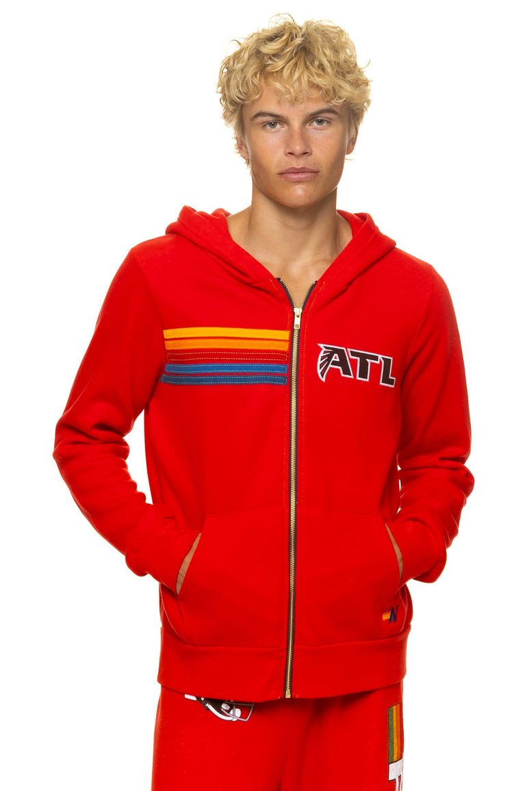 ATLANTA FALCONS ZIP HOODIE - RED
