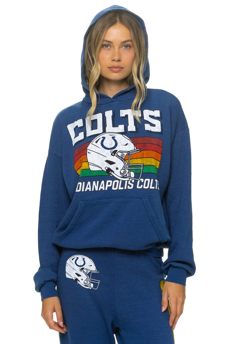 INDIANAPOLIS COLTS HELMET RELAXED PULLOVER HOODIE - ROYAL