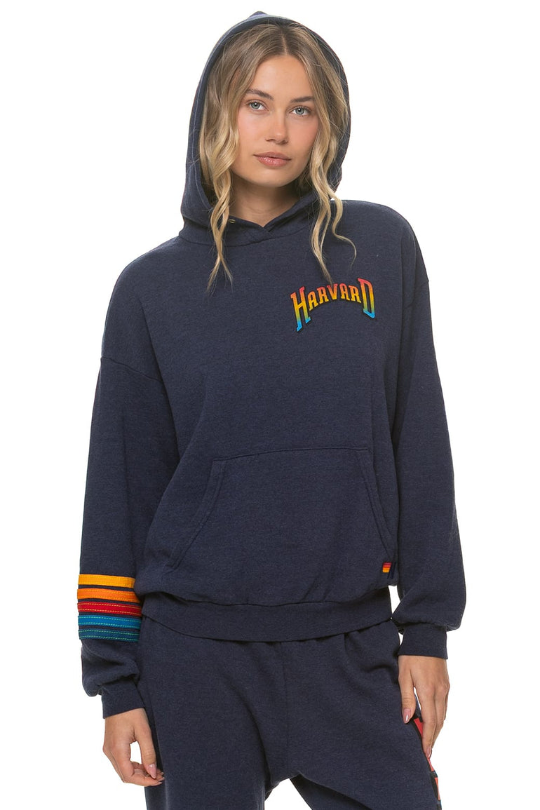 HARVARD 2026 RELAXED PULLOVER HOODIE - NAVY