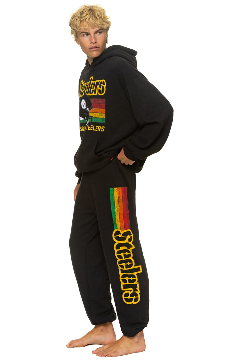 PITTSBURGH STEELERS HELMET SWEATPANTS - BLACK