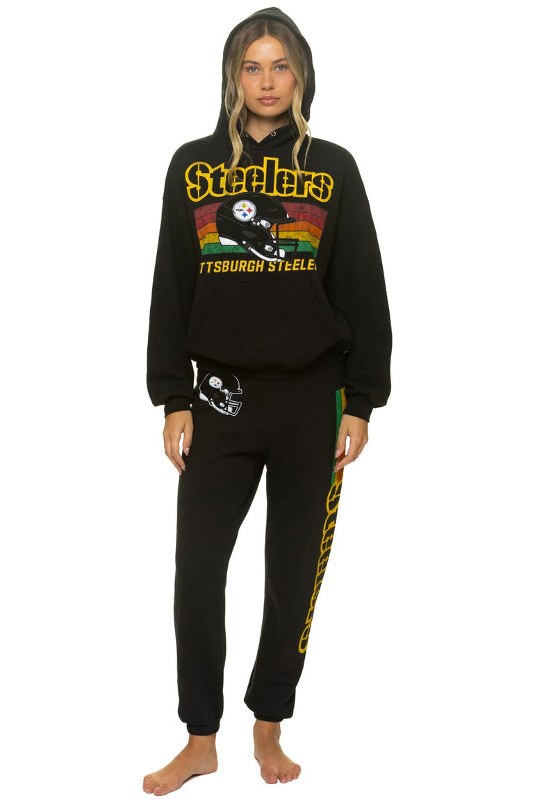 PITTSBURGH STEELERS HELMET SWEATPANTS - BLACK