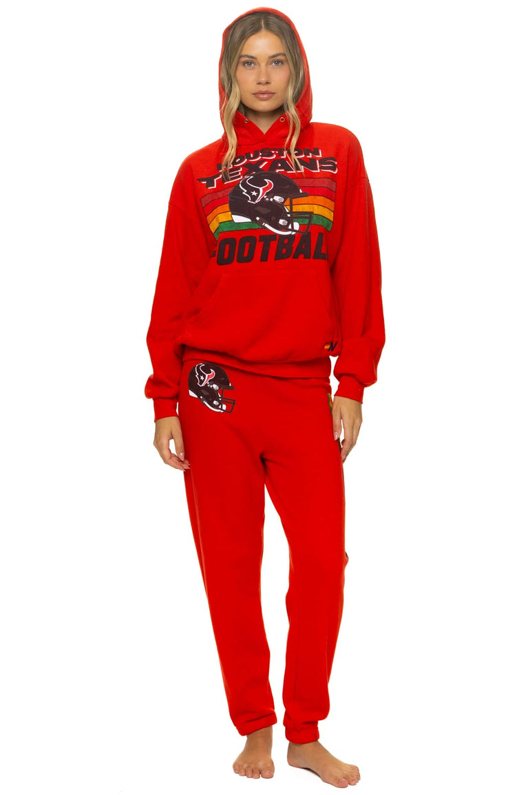 HOUSTON TEXANS HELMET SWEATPANTS - RED