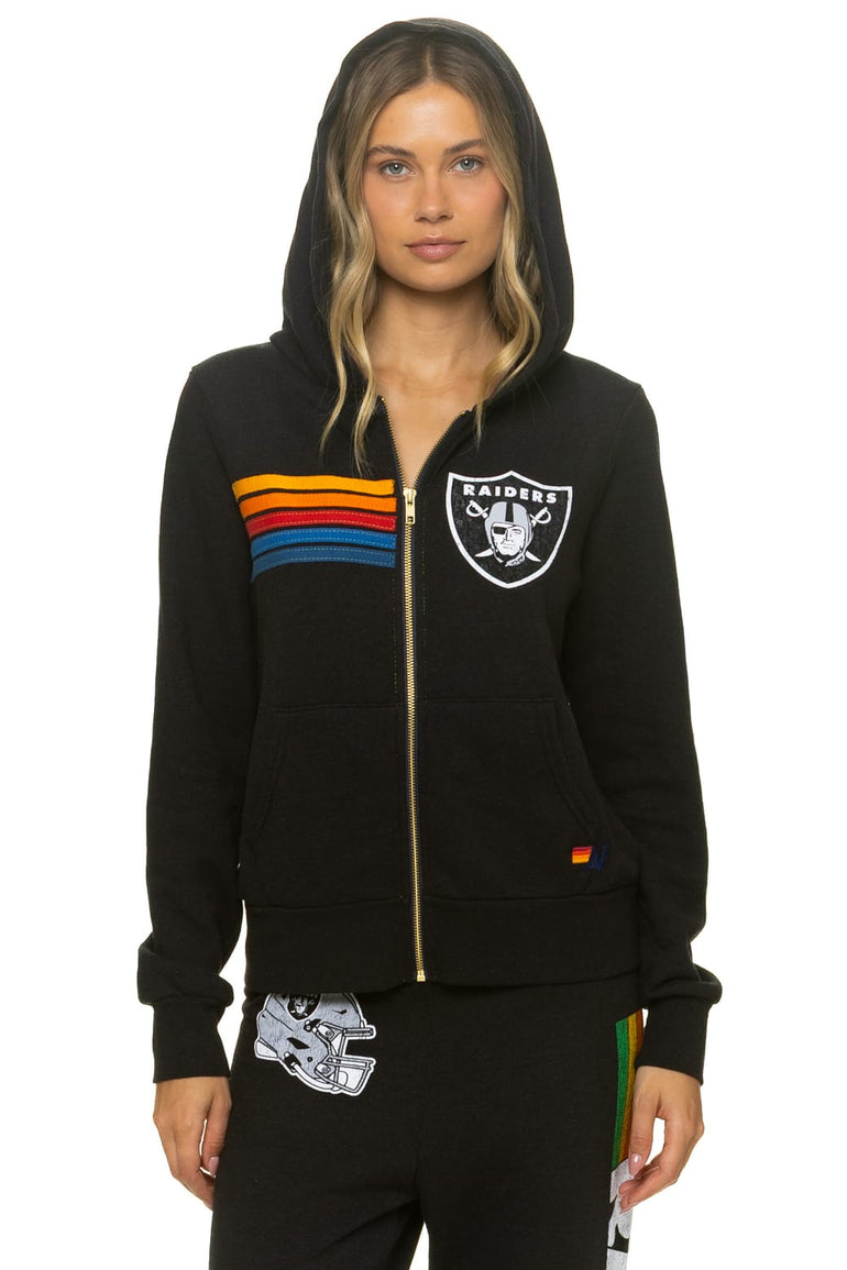LAS VEGAS RAIDERS ZIP HOODIE - BLACK