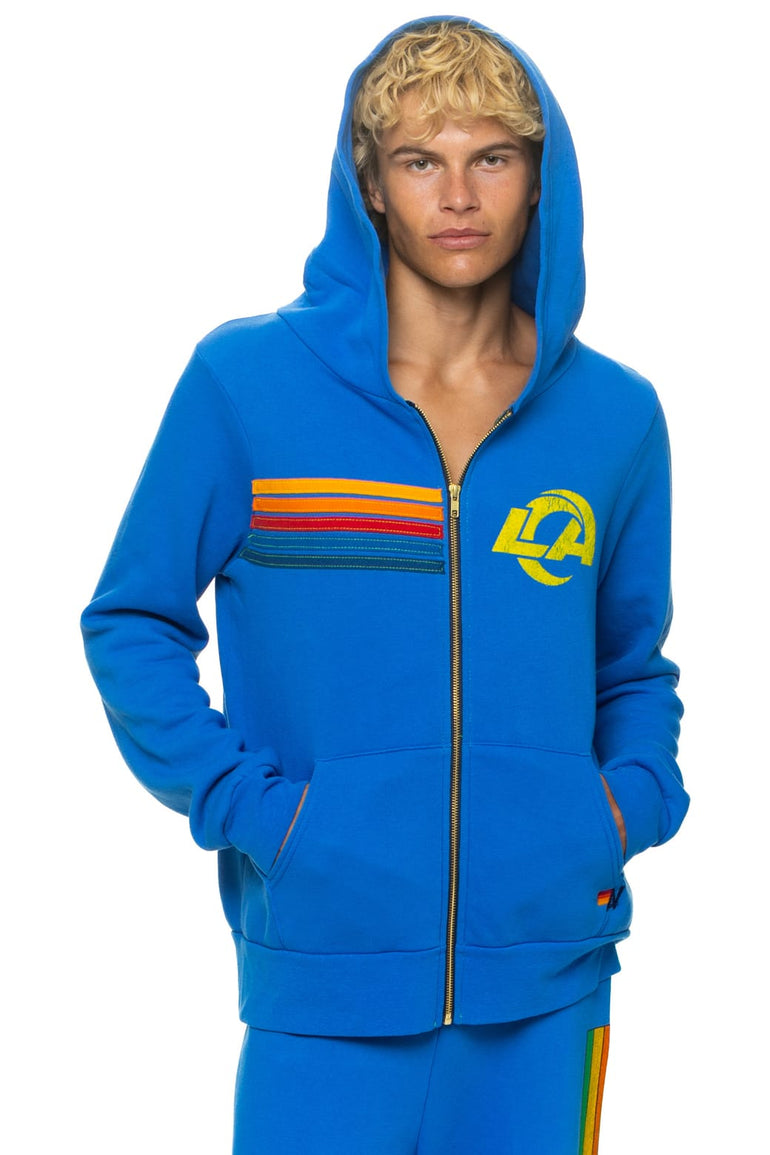 LOS ANGELES RAMS ZIP HOODIE - OCEAN