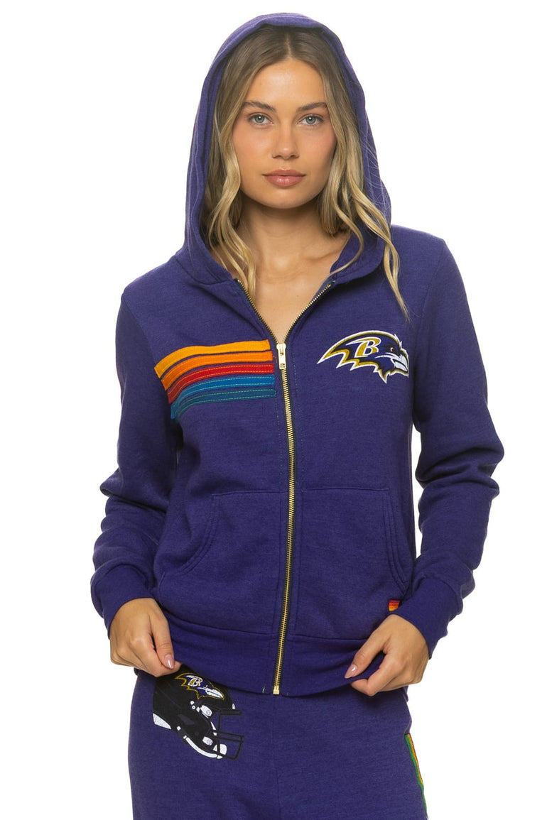 BALTIMORE RAVENS ZIP HOODIE - DEEP PURPLE