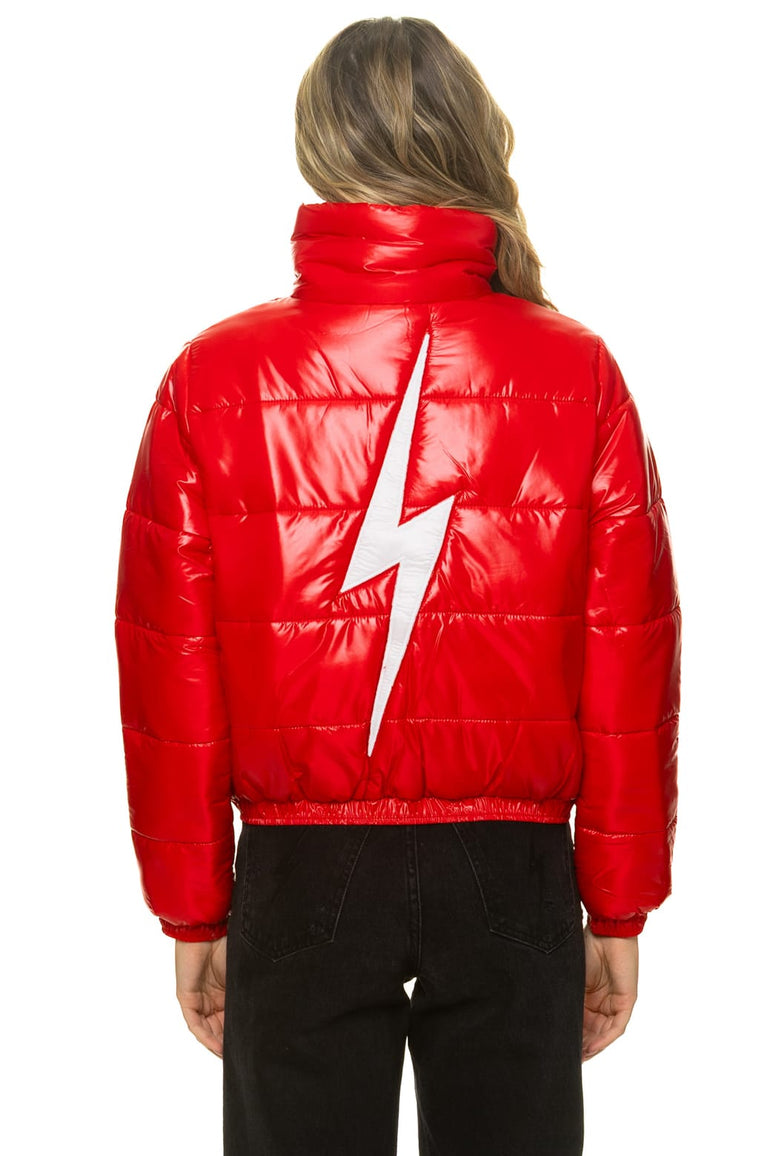 BOLT LUXE APRES PUFFER JACKET - GLOSSY CHERRY