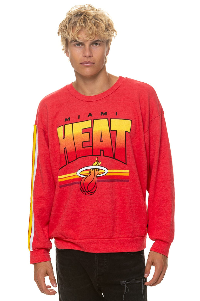 MIAMI HEAT 2026 RELAXED CREW SWEATSHIRT - NEON RED