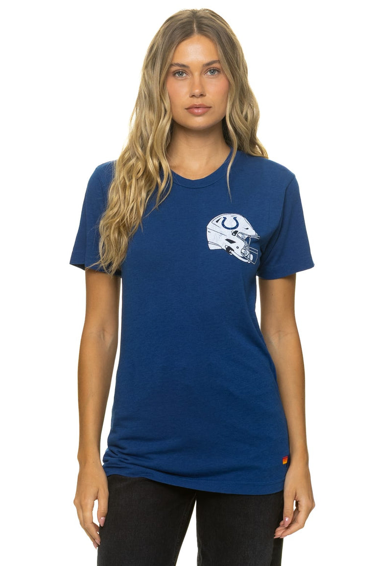 INDIANAPOLIS COLTS HELMET CREW TEE SHIRT - ROYAL