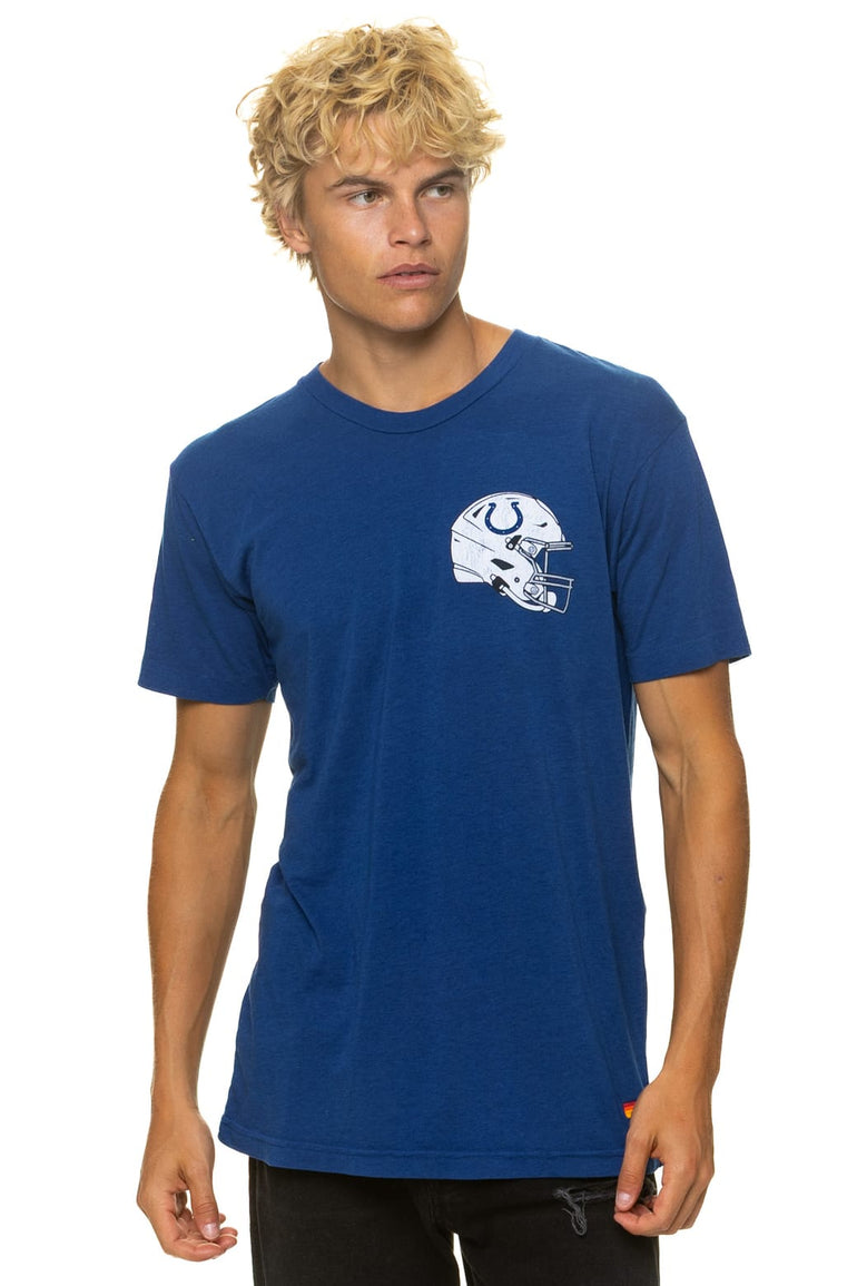 INDIANAPOLIS COLTS HELMET CREW TEE SHIRT - ROYAL