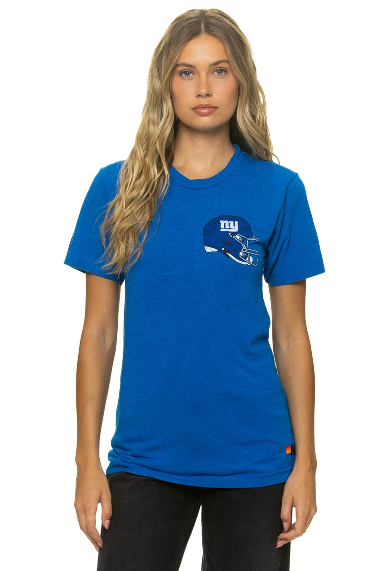 NEW YORK GIANTS HELMET CREW TEE SHIRT - ADVENTURE BLUE