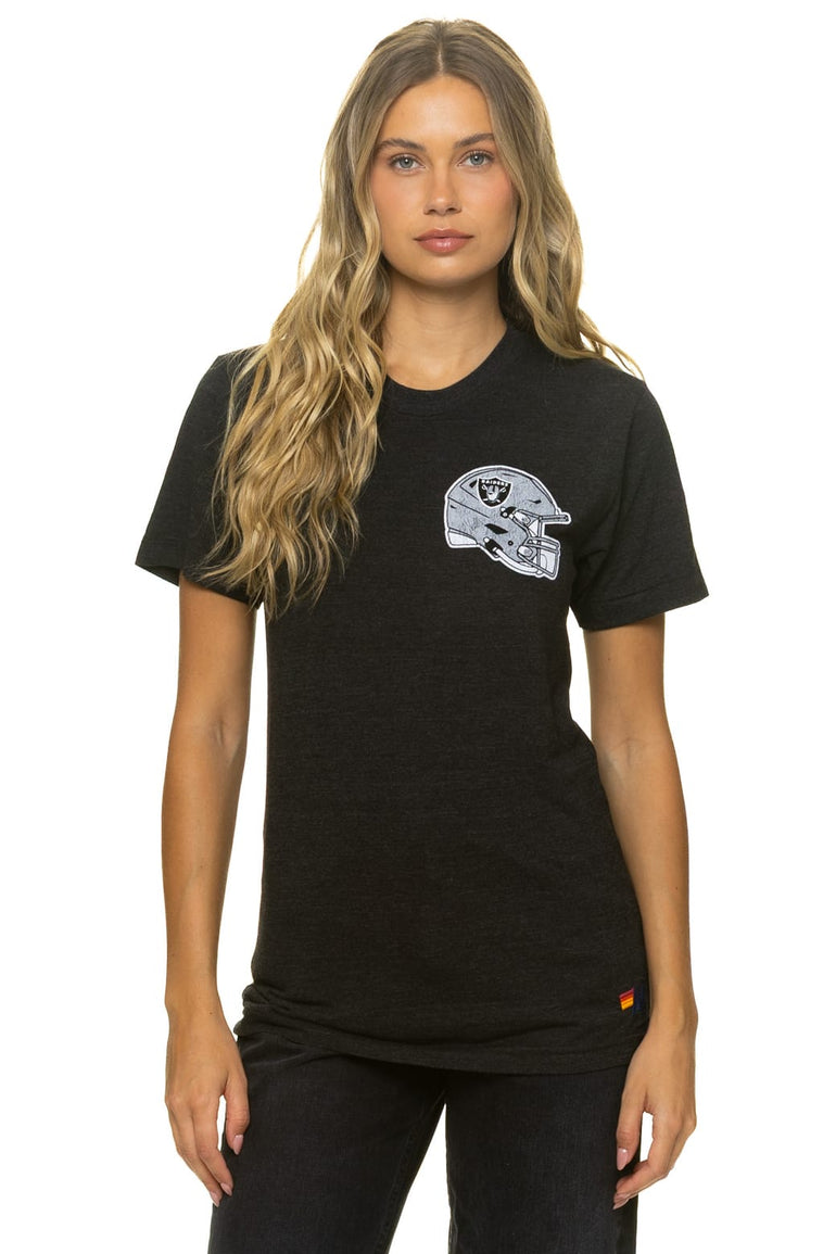 LAS VEGAS RAIDERS HELMET CREW TEE SHIRT - BLACK
