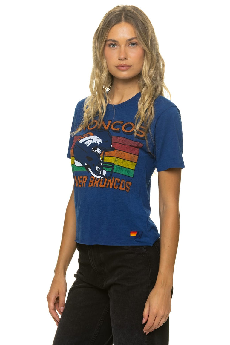 DENVER BRONCOS HELMET BOYFRIEND TEE - ROYAL