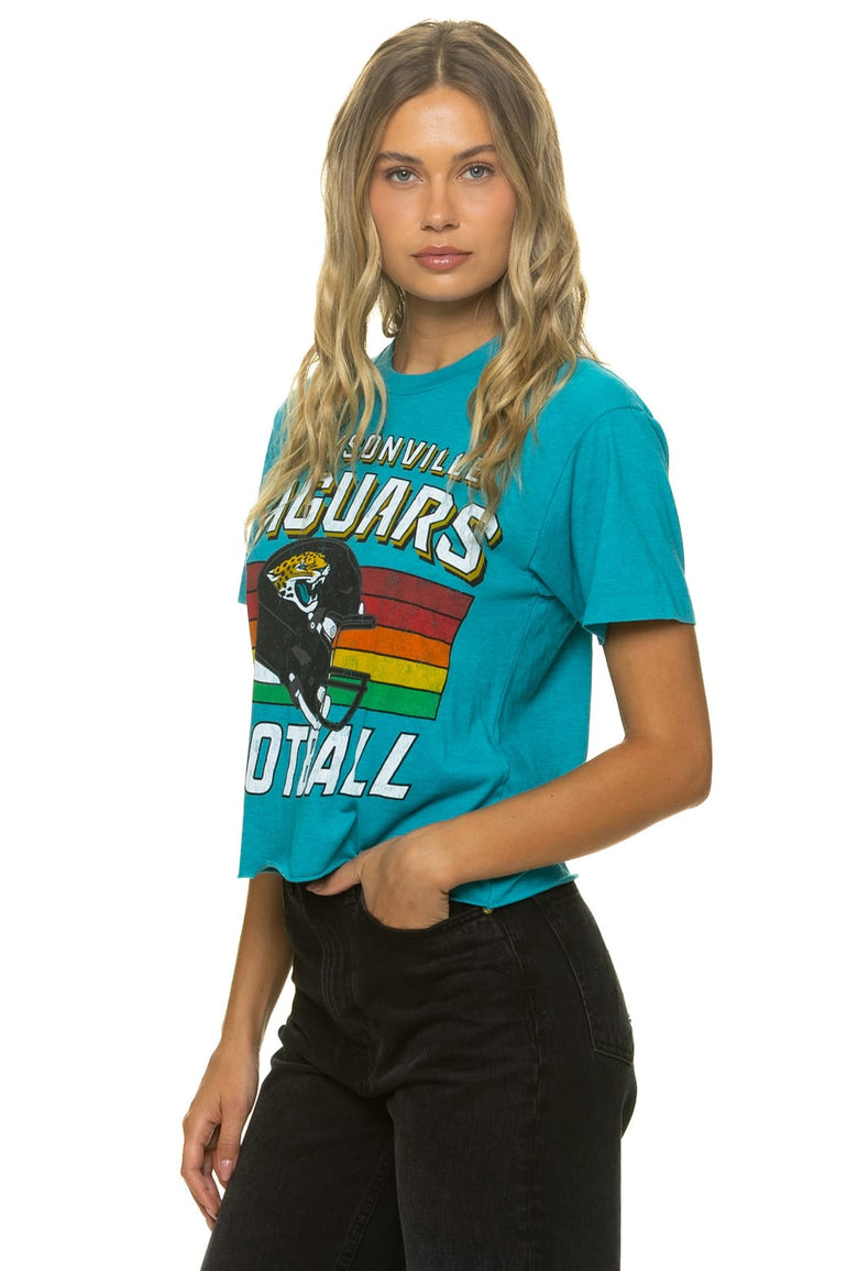 JACKSONVILLE JAGUARS HELMET BOYFRIEND TEE - MARINE BLUE