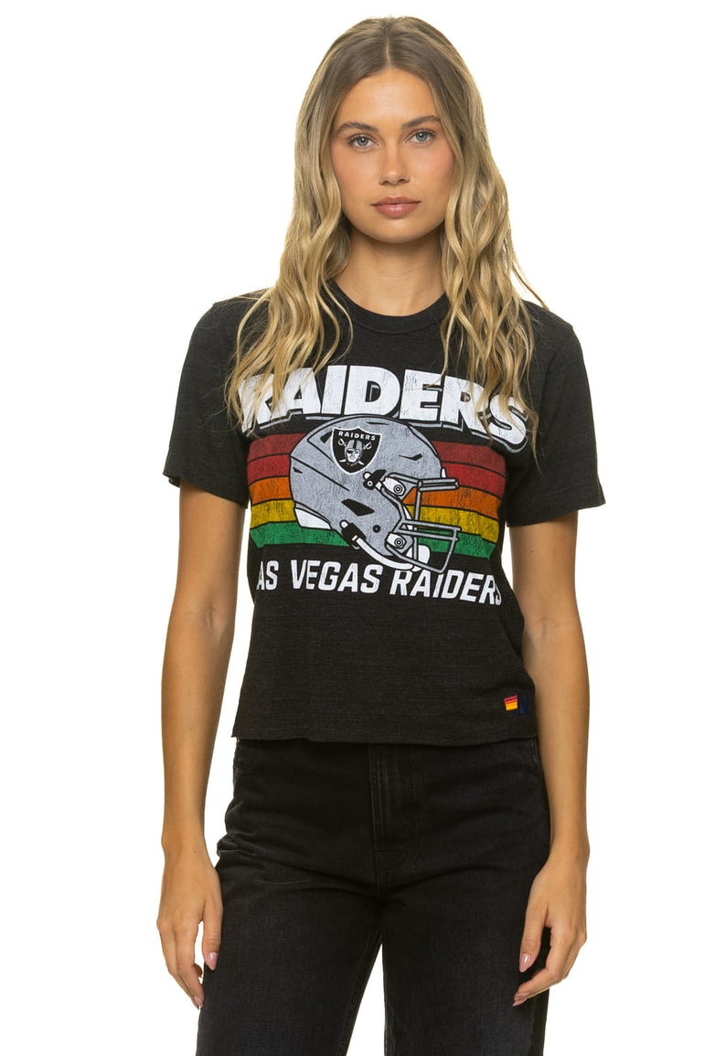 LAS VEGAS RAIDERS HELMET BOYFRIEND TEE - BLACK