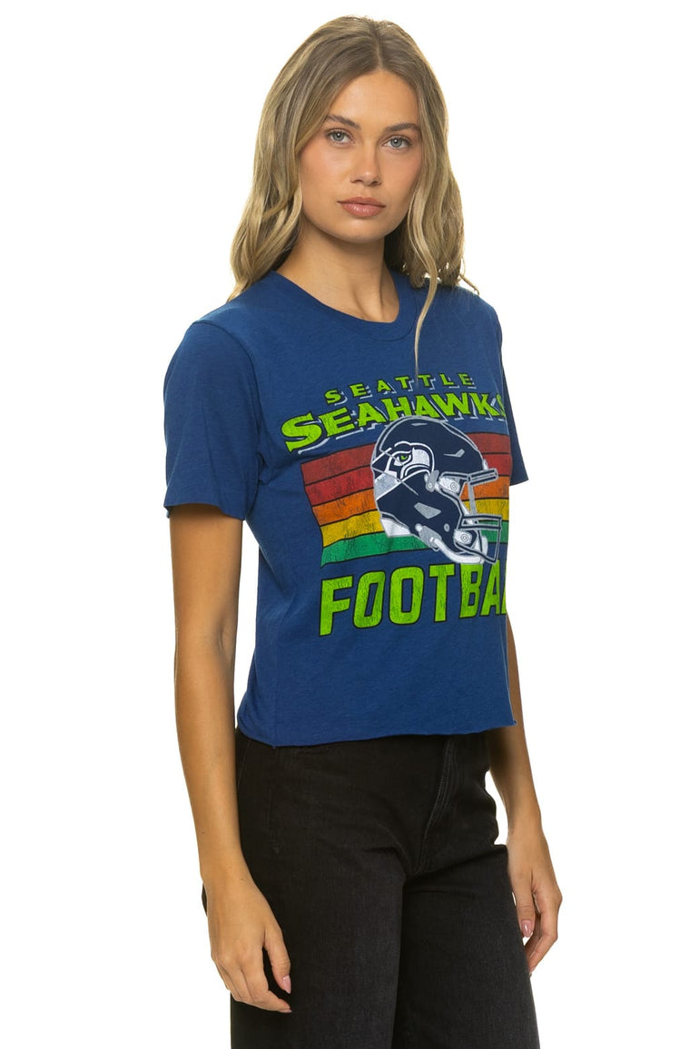 SEATTLE SEAHAWKS HELMET BOYFRIEND TEE - ROYAL