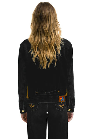 ASPEN SHERPA UNISEX DENIM JACKET - BLACK HONEY Denim Jacket Aviator Nation