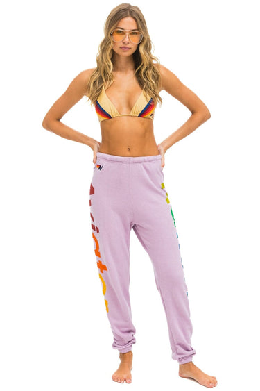 AVIATOR NATION 2 SWEATPANTS - MAUVE Women's Sweatpants Aviator Nation