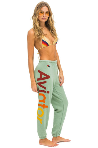 AVIATOR NATION 2 SWEATPANTS - SAGE Women's Sweatpants Aviator Nation