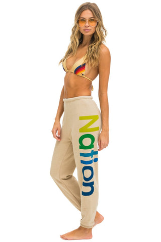 AVIATOR NATION 2 SWEATPANTS - SAND Women's Sweatpants Aviator Nation