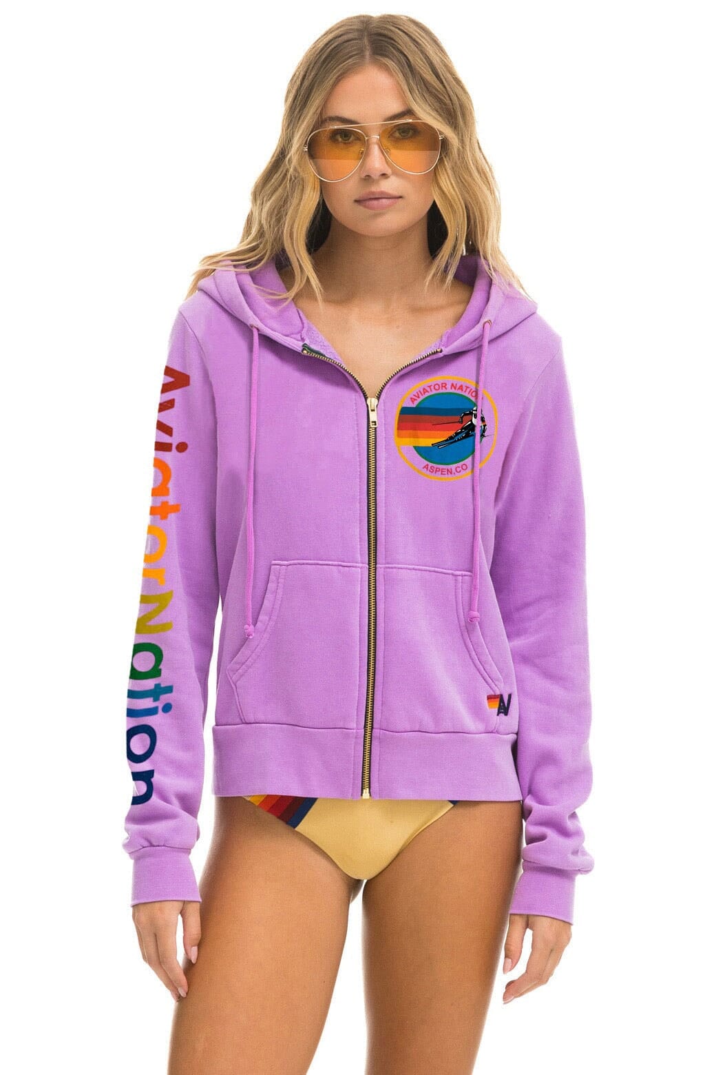 AVIATOR NATION ASPEN HOODIE - NEON PURPLE Hoodie Aviator Nation