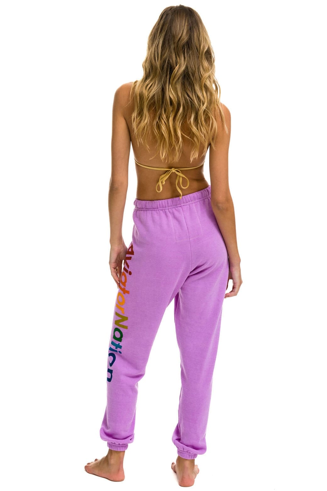 AVIATOR NATION ASPEN SWEATPANTS - NEON PURPLE Women's Sweatpants Aviator Nation
