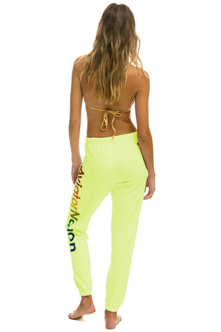AVIATOR NATION ASPEN SWEATPANTS - NEON YELLOW Women's Sweatpants Aviator Nation