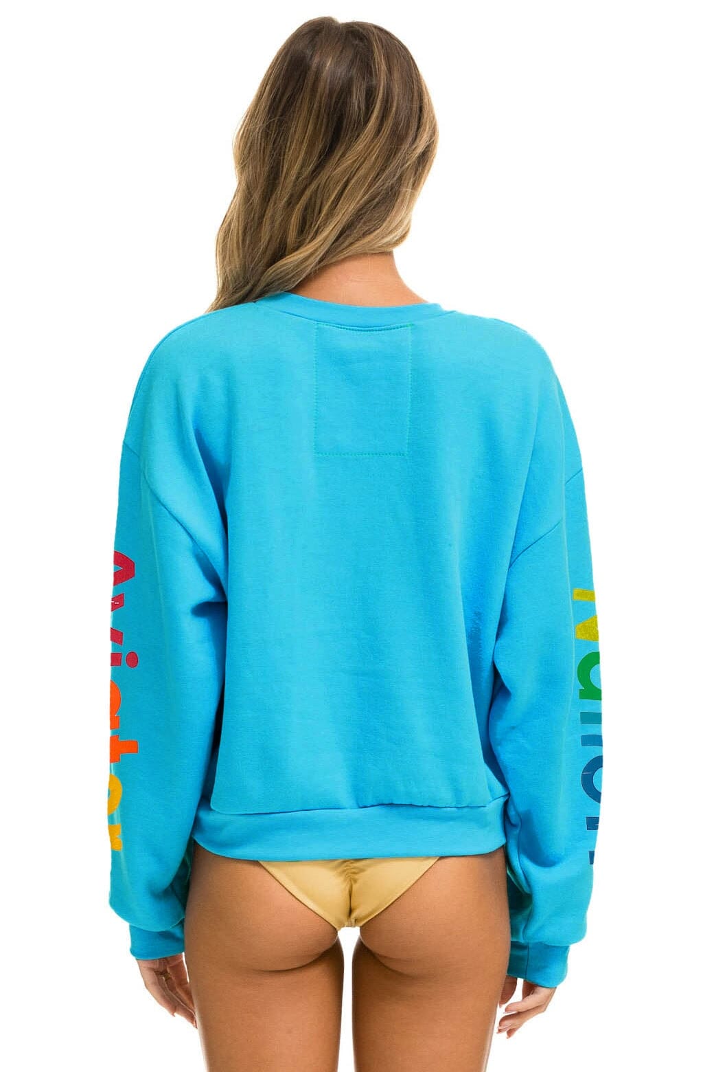AVIATOR NATION AUSTIN RELAXED CREW SWEATSHIRT - NEON BLUE Sweatshirt Aviator Nation
