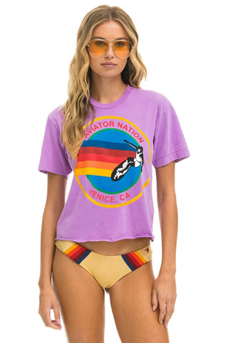 AVIATOR NATION BOYFRIEND TEE - NEON PURPLE Boyfriend Tee Aviator Nation