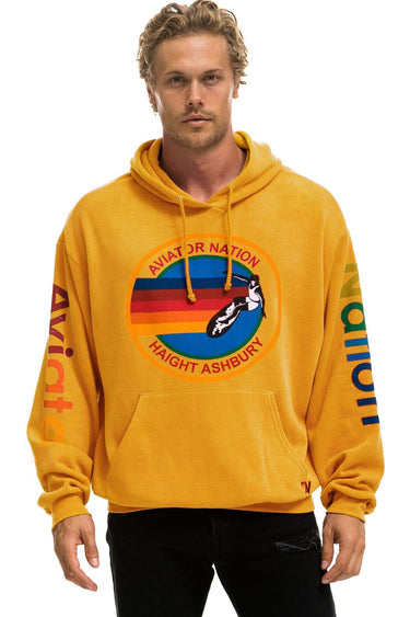 AVIATOR NATION HAIGHT ASHBURY RELAXED PULLOVER HOODIE - GOLD Hoodie Aviator Nation