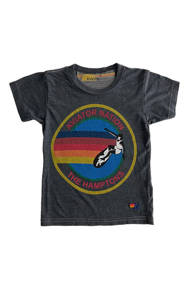 AVIATOR NATION HAMPTONS KIDS TEE - CHARCOAL Kid's Tee Aviator Nation
