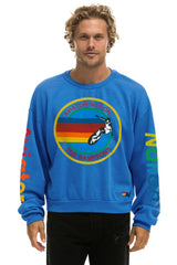 AVIATOR NATION HAMPTONS RELAXED CREW SWEATSHIRT - OCEAN Sweatshirt Aviator Nation