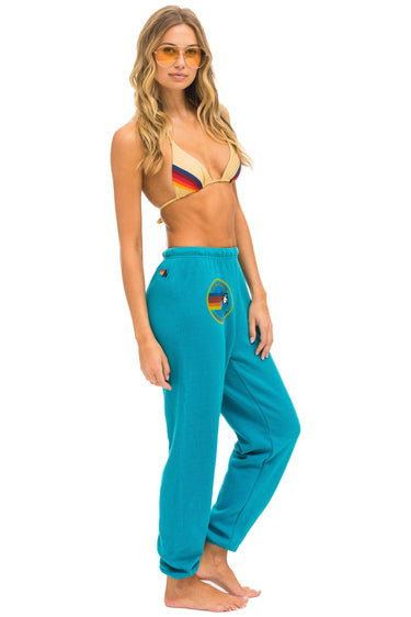 AVIATOR NATION LAGUNA BEACH SWEATPANTS - TEAL Women's Sweatpants Aviator Nation