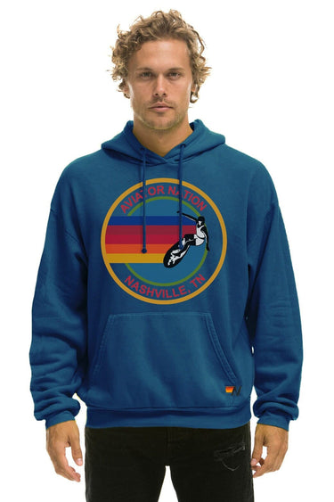AVIATOR NATION NASHVILLE RELAXED PULLOVER HOODIE - ROYAL Hoodie Aviator Nation